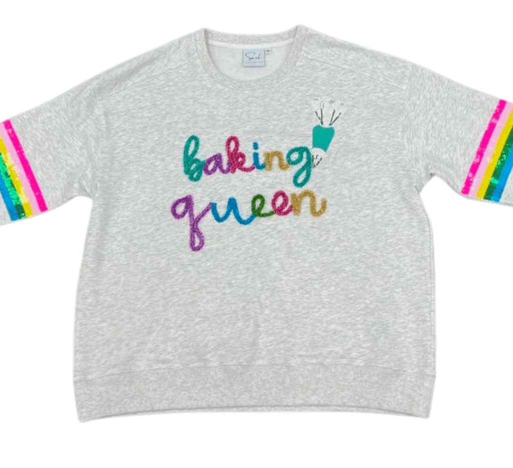 Baking Queen Tinsel Sweatshirt - Image 5
