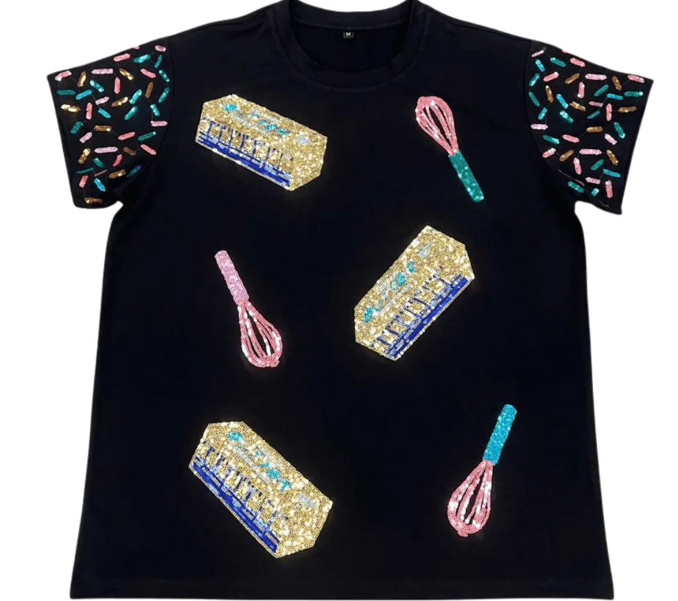 Butter Sequin Baking T-Shirt - Image 3