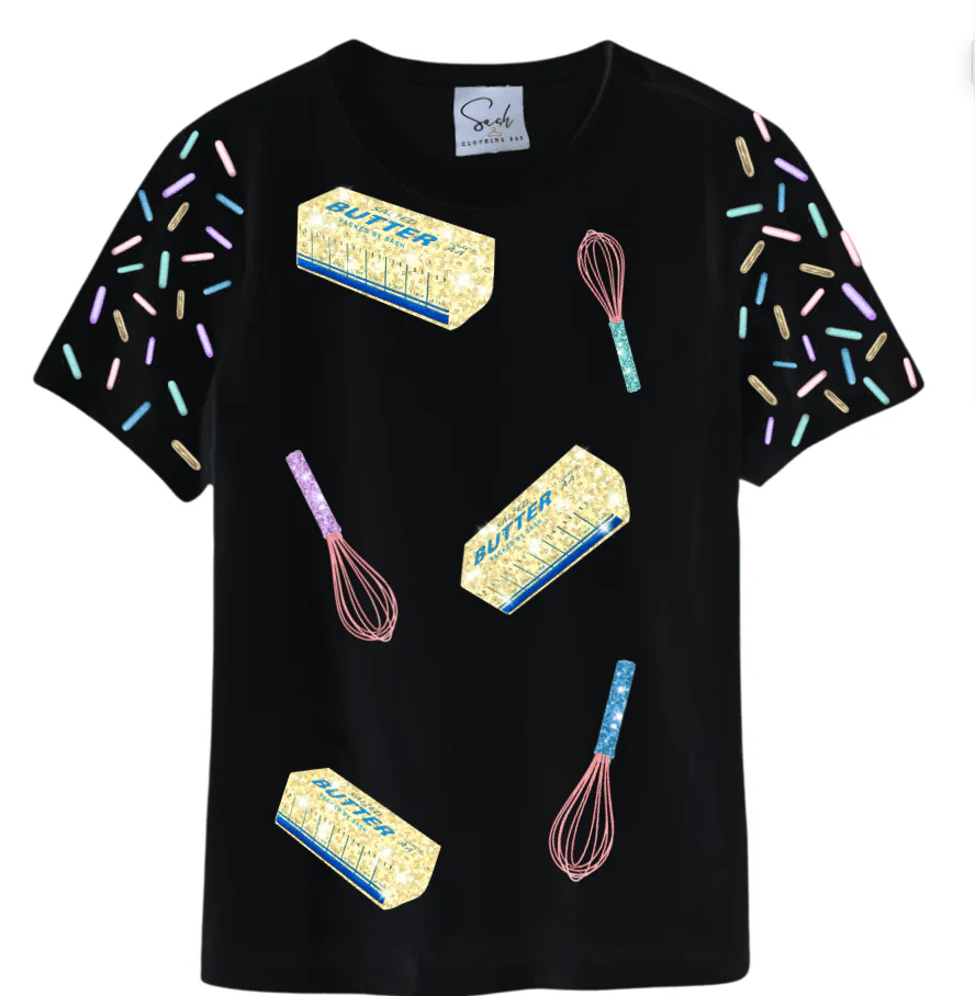 Butter Sequin Baking T-Shirt - Image 4