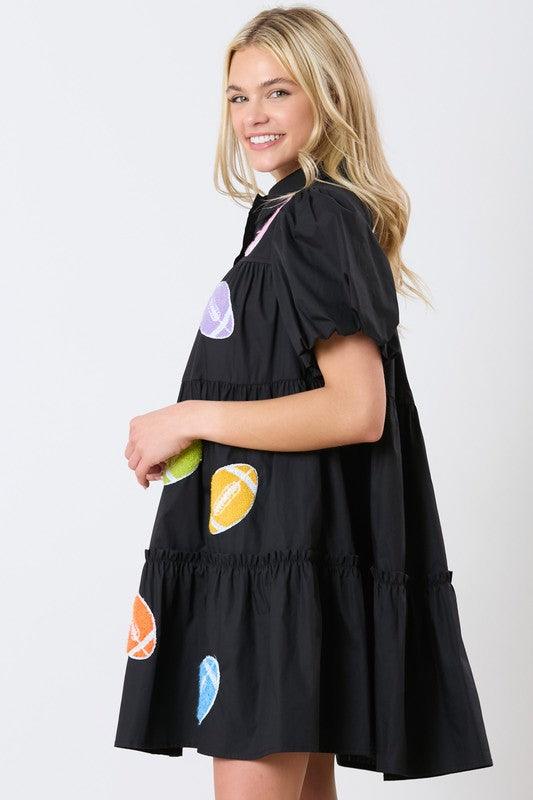 Football Embroidered Dress - Image 3