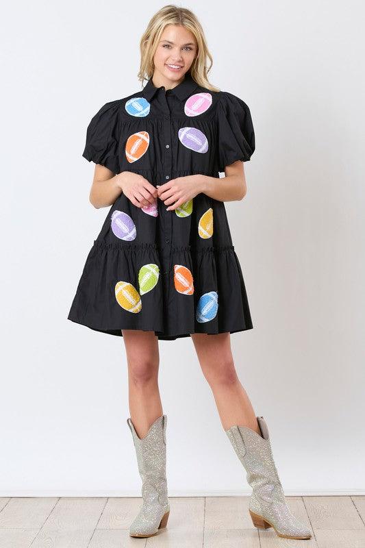 Football Embroidered Dress - Image 4