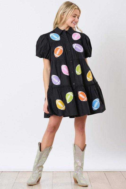 Football Embroidered Dress - Image 6