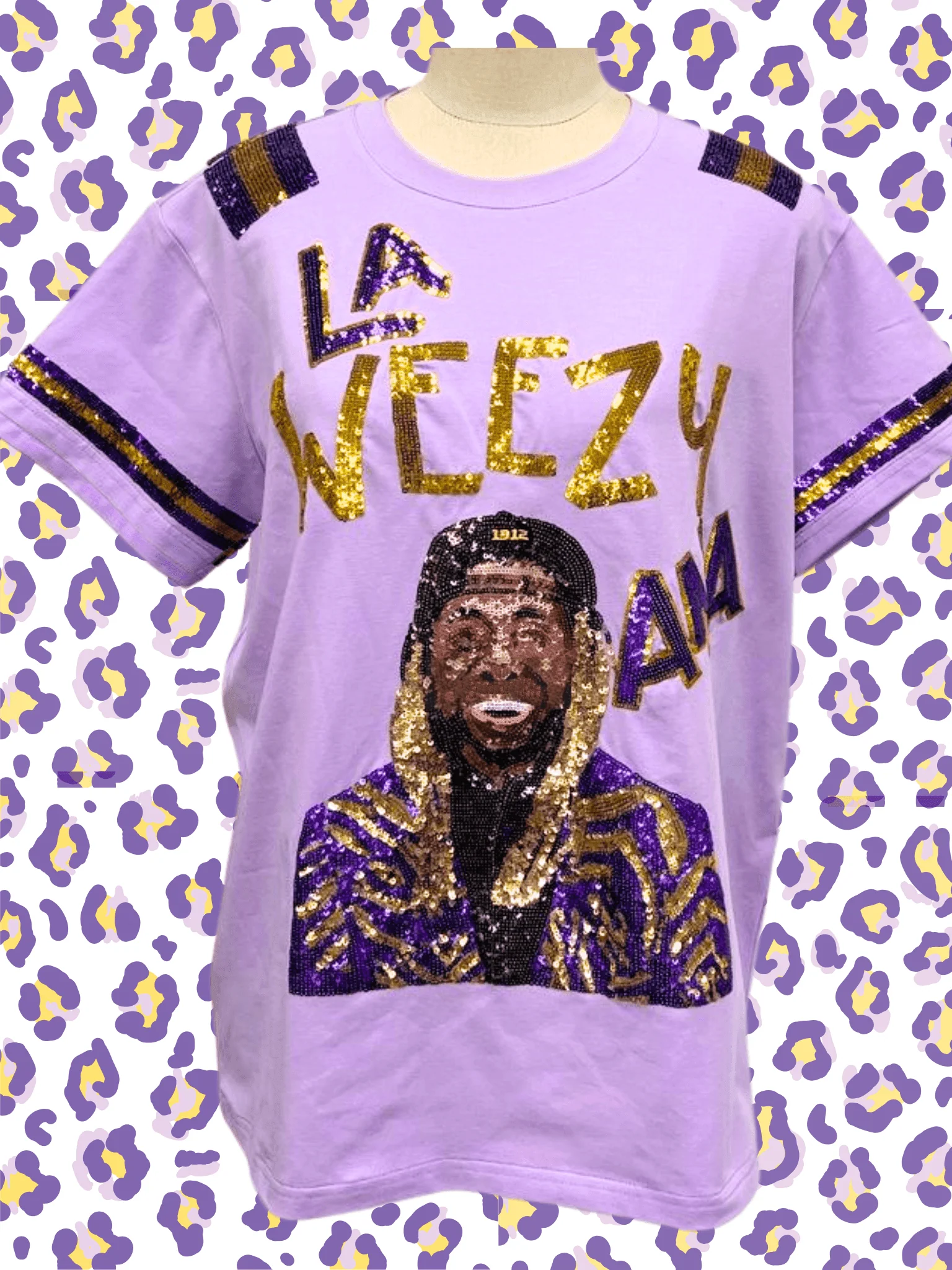 La Weezy Ana Tigers Sequin Gameday T-Shirt - Image 3