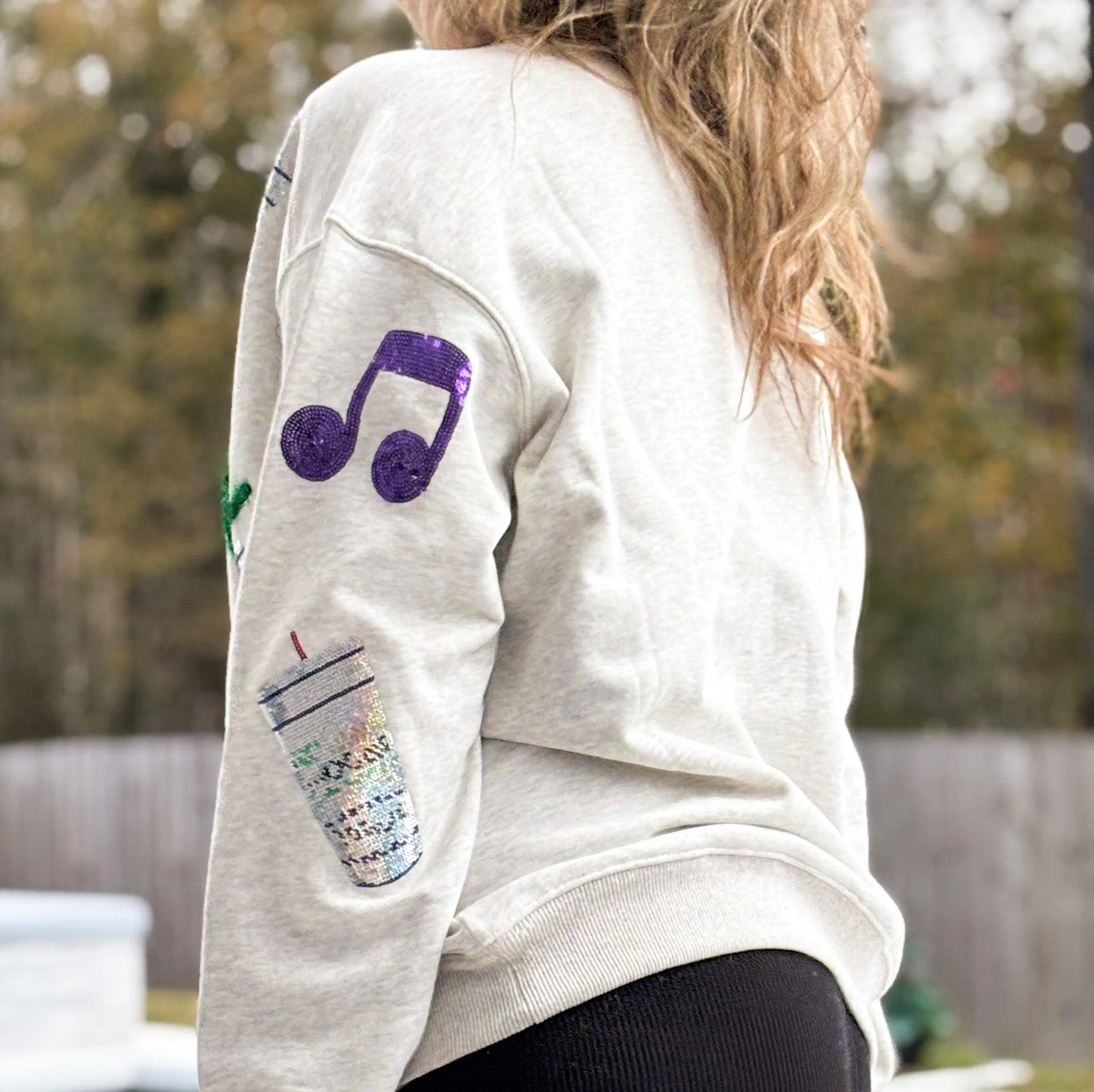 Mardi Gras Lah Weezy Ana Sequin Sweatshirt - Image 5