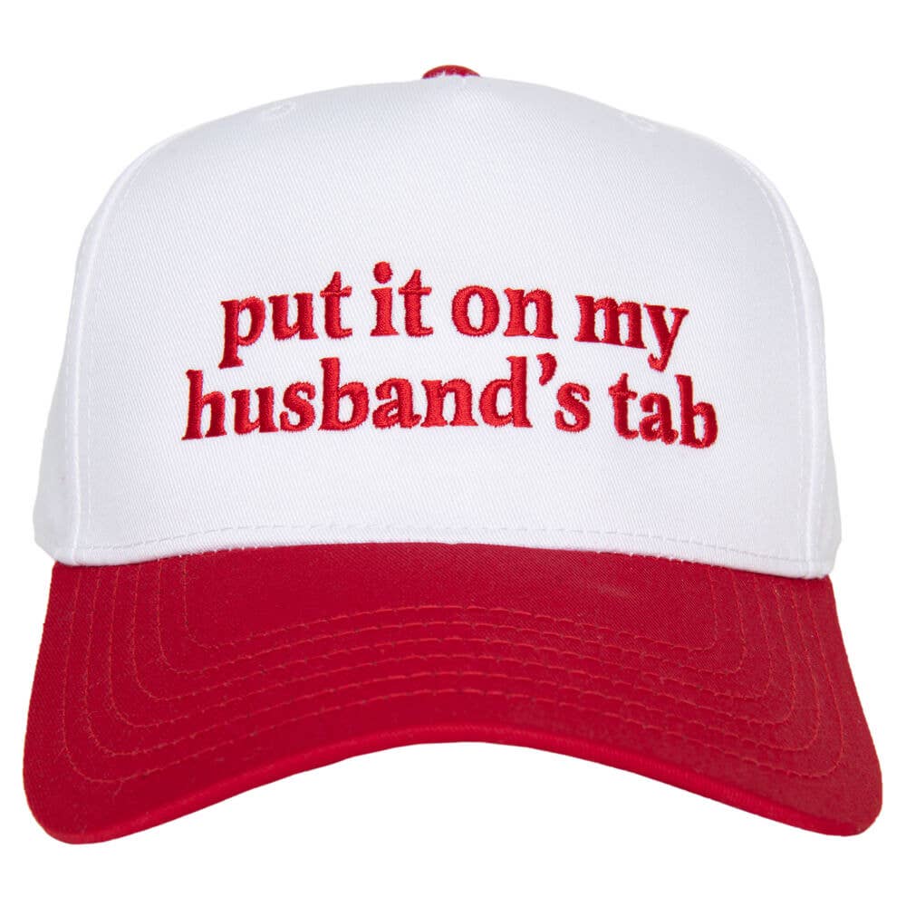 Put It On My Husband's Tab Two-Toned Vintage Hat: Pink and Tan - Image 6