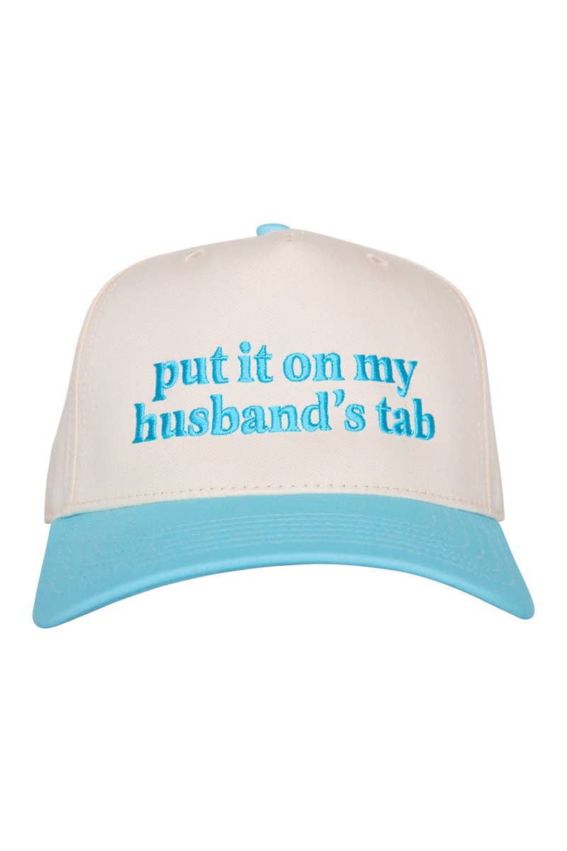 Put It On My Husband's Tab Two-Toned Vintage Hat: Pink and Tan - Image 7