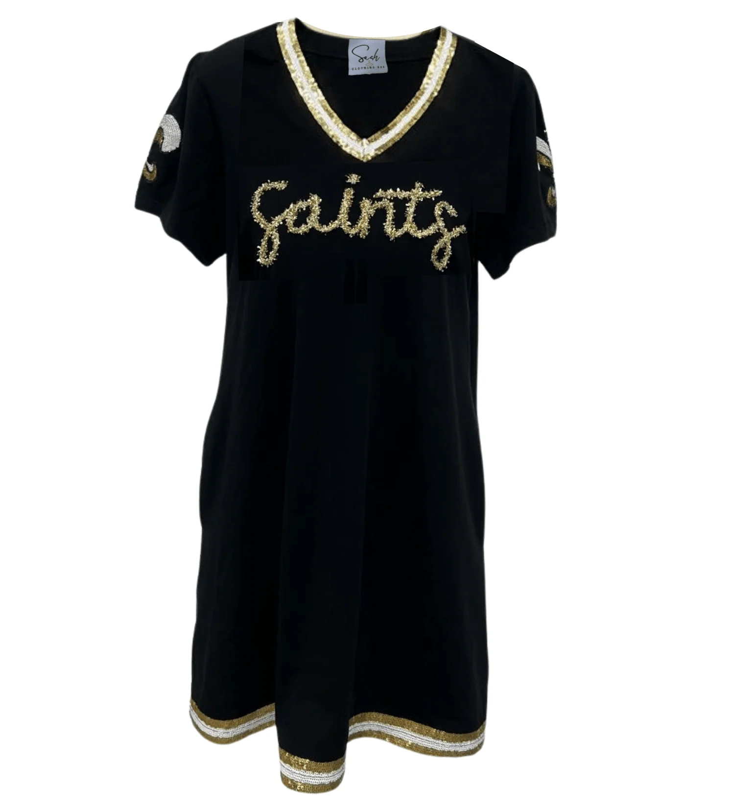 New Orleans Saints Script Black & Gold Dress - Image 7
