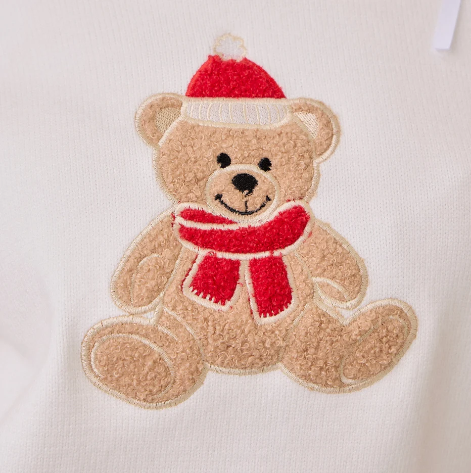 Teddy Bear Holiday Sweater Top - Image 3