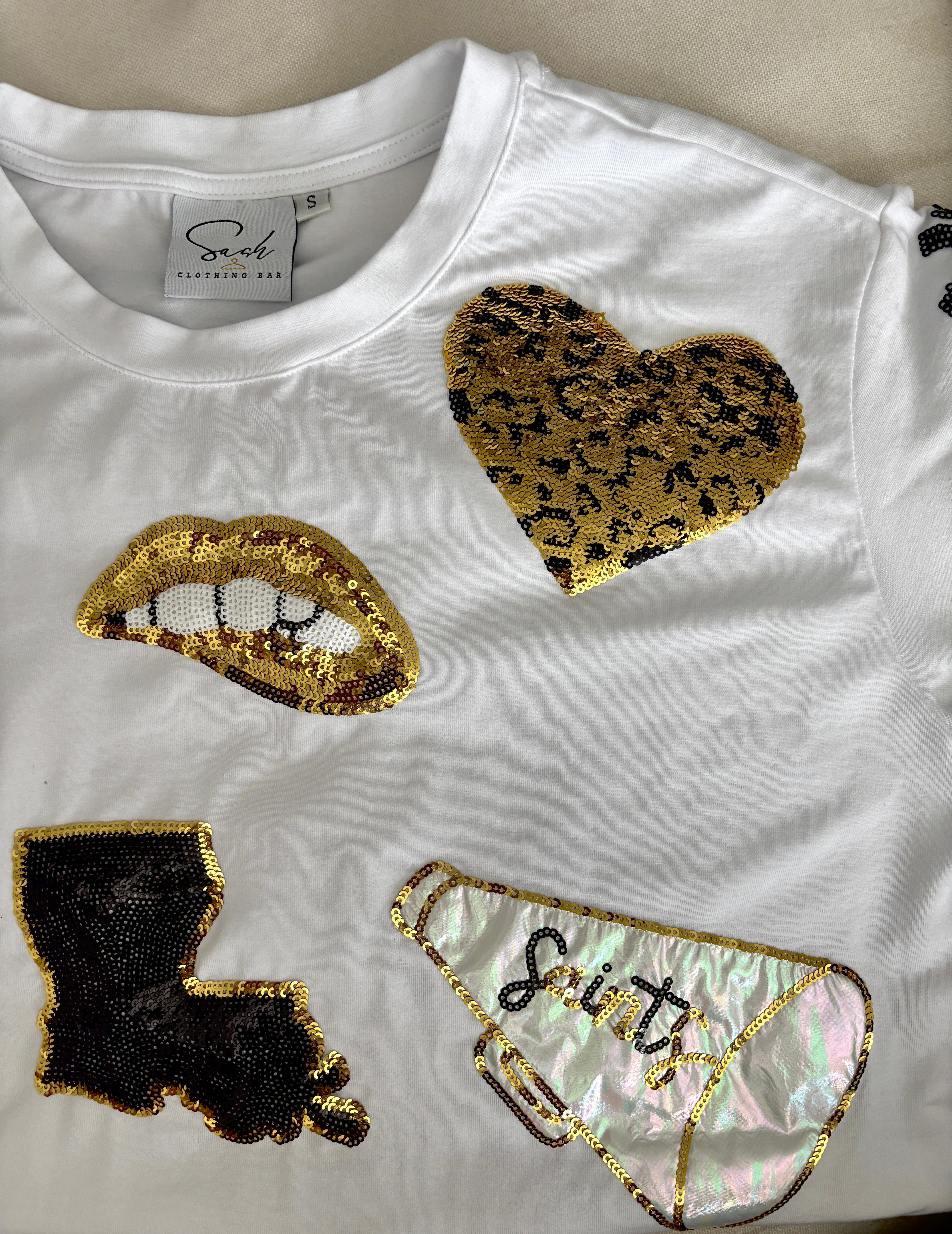 Saints Game Day Sequin Spirit T-Shirt - Image 5
