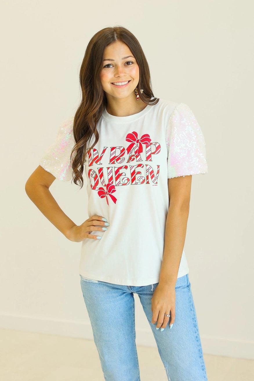 Wrap Queen Sparkle Christmas Top - Image 3