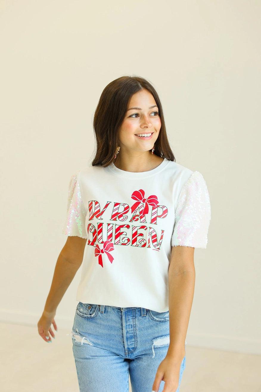Wrap Queen Sparkle Christmas Top - Image 7