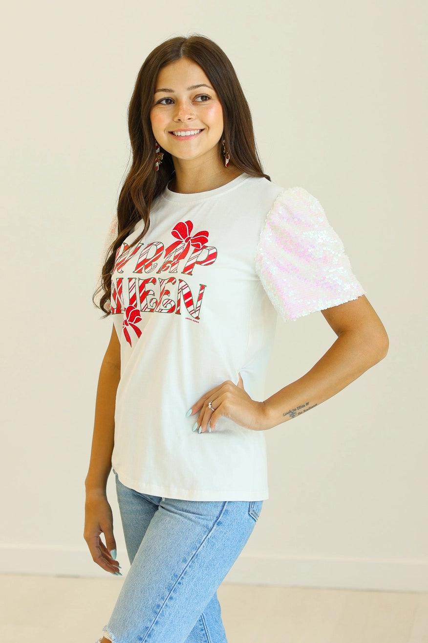 Wrap Queen Sparkle Christmas Top - Image 9